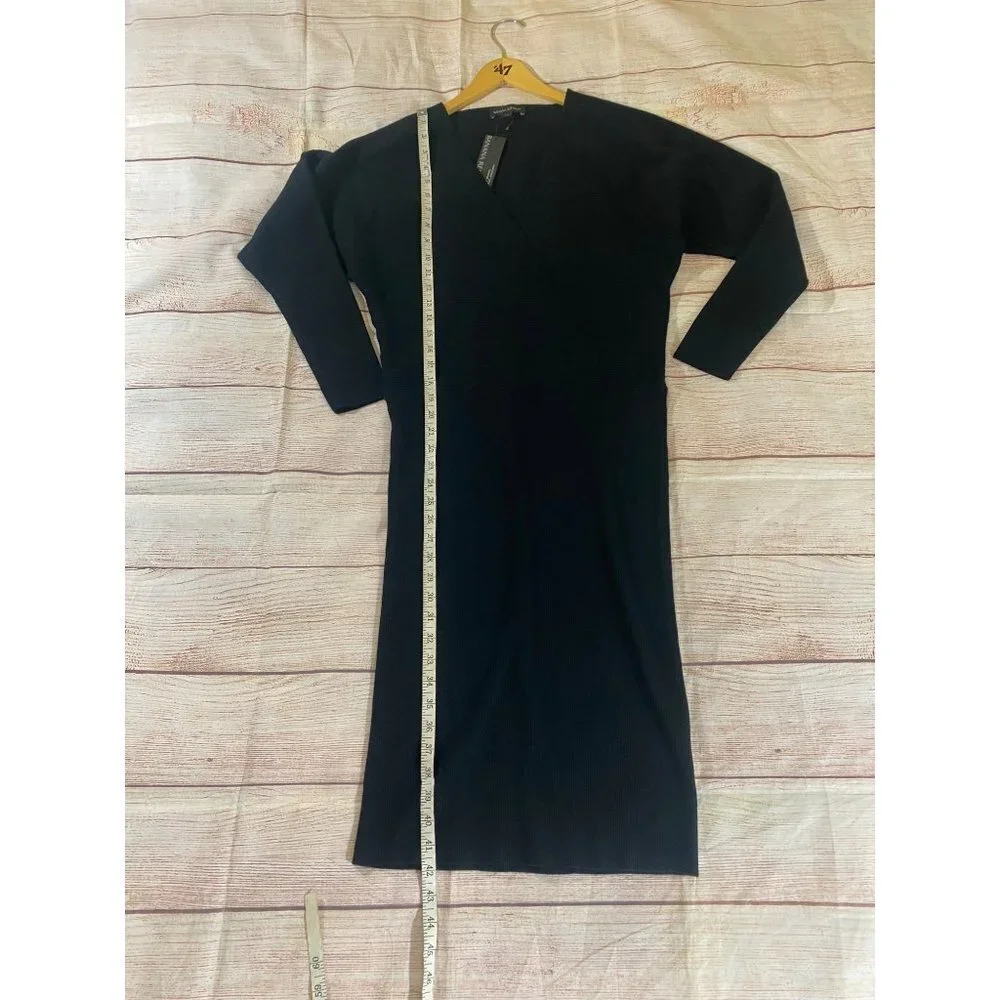 NWT Banana Republic Women's Long Sleeve Thick V Neck Dress - Medium - Picture 7 of 13